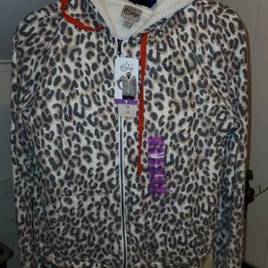 Vintage Leopard Hoodie Sz Small